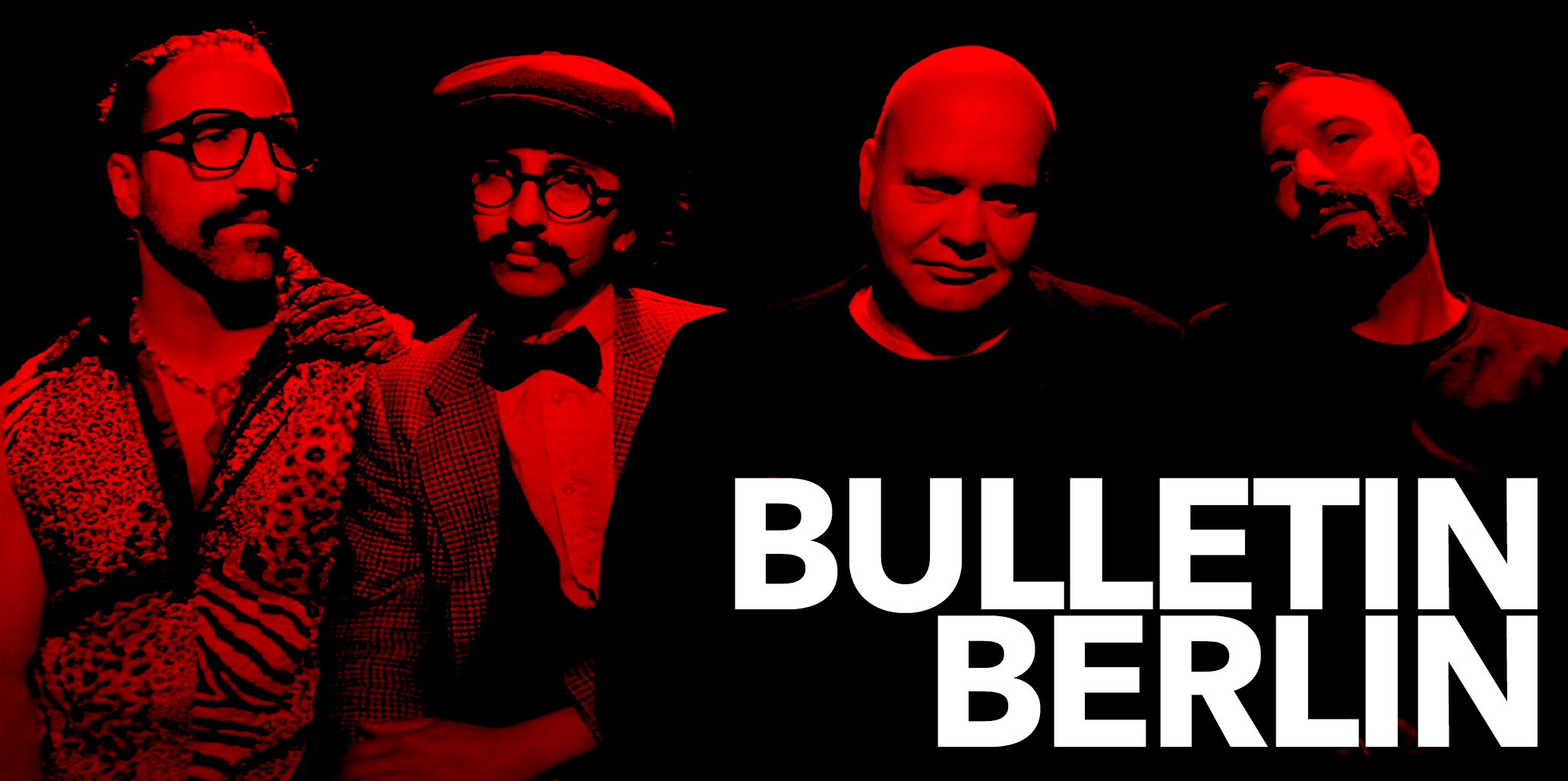Image of the cast of episode 2 of Bulletin Berlin featuring Markus Pabst with Florian Zumkehr, Dan Stern and Ernest Lukas H O.