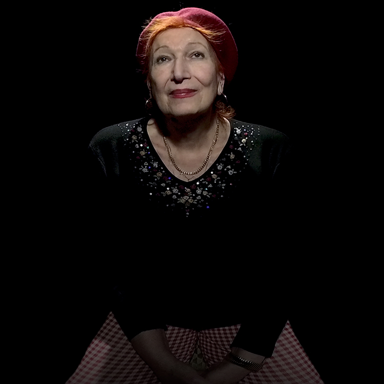 Zazie de Paris against black background. Studio portrait by Gavin Evans